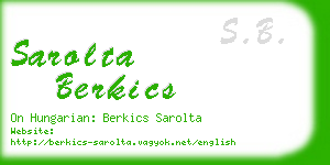 sarolta berkics business card